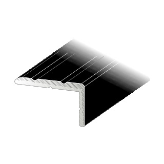 TRAPPNOS 25X15MM SVART RILLAD